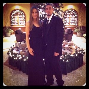 White by Vera Wang Black Evening Gown